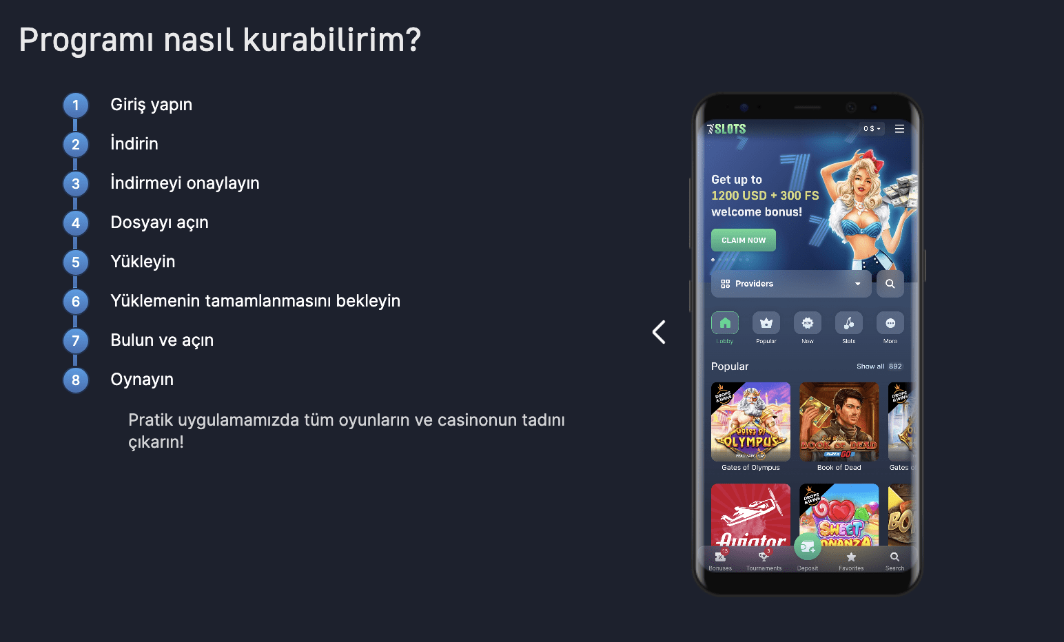 7Slots Casino uygulamasının önizlemesi